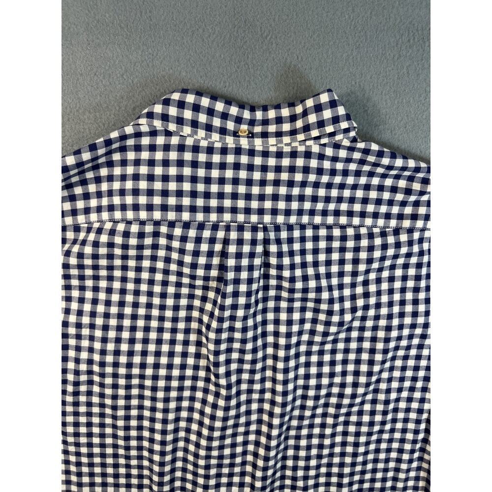 J.Crew Men's XL Blue White Gingham Long Sleeve Shirt 100% Cotton Casual Wear - Picture 5 of 8